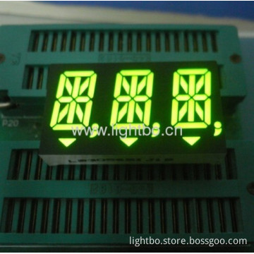 Custom 14.2mm (0.56") Triple Digit 14 Segment Alphanumeric Led Display For Instrument Panels 
